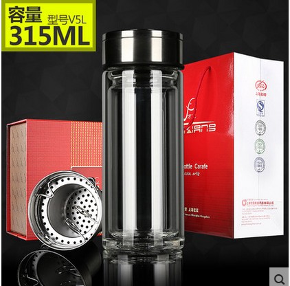 Vientiane Double glass teacup V4 V5 V6 Softcover Gift box glass gift Gift box Transparent Officein the Tableware , Cup/Cups/Kettle , Glass category - from Buy2taobao.com to provide professional Taobao agent buy service