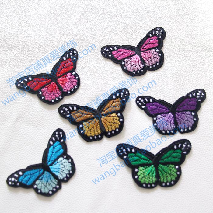 Clearance Red, yellow, Blue-green Rose red Small butterfly colour ironing Cloth sticker clothes skirt hole patch Children's clothing APPLIQUEin the Home Fabric , Sew DIY Material,Tools and finished products , Sew DIY Fitting/Accessories/Accessories , Fabric sticker category - from Buy2taobao.com to provide professional Taobao agent buy service