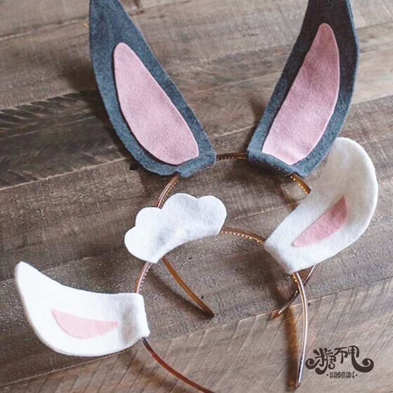 「Sugar is not rejection~」Hand made Gemini Rabbit Meng cute Rabbit Ears birthday party Hair hoop fullin the Play mode/Anime/Periphery/cos/Board games , Meet/Magic Supplies , Gathering tools/Decoration , Gathering decorative headband category - from Buy2taobao.com to provide professional Taobao agent buy service