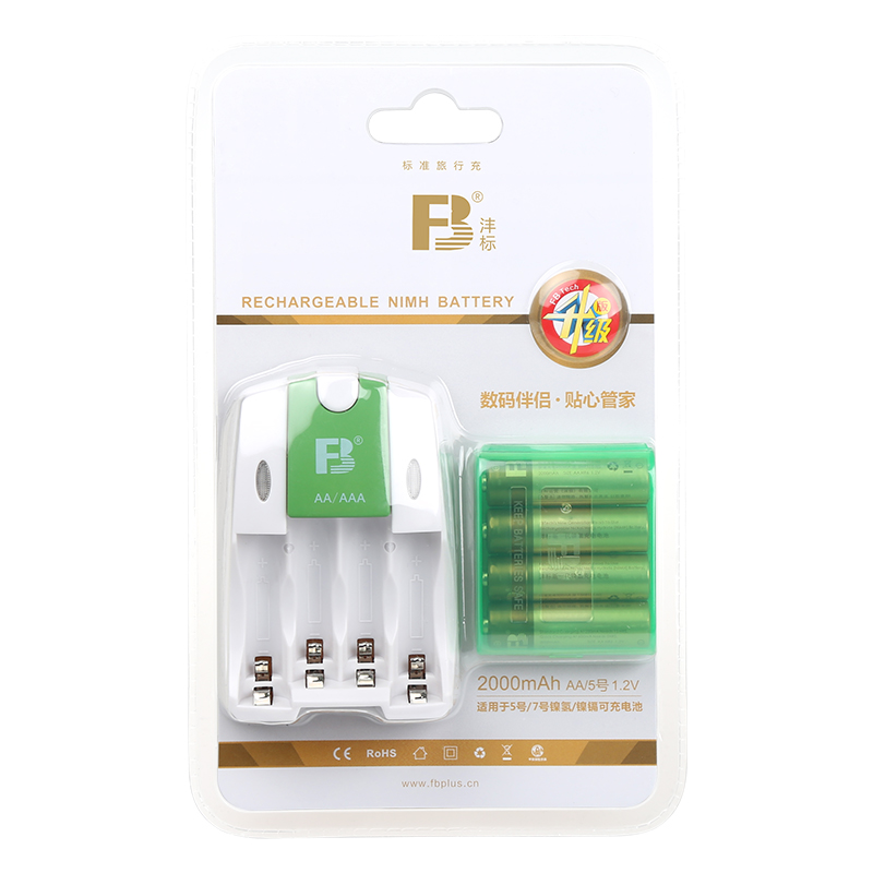 FB沣标FB18+AA2000mAh*4节5号五充电电池套装 智能充电器可充7号|ruв категории Цифровые аксессуары, сухая батарея/зарядка батареи/костюм, универсальная зарядка аккумулятора костюм - от Buy2taobao.com для оказания профессиональной услуги покупки агента Taobao