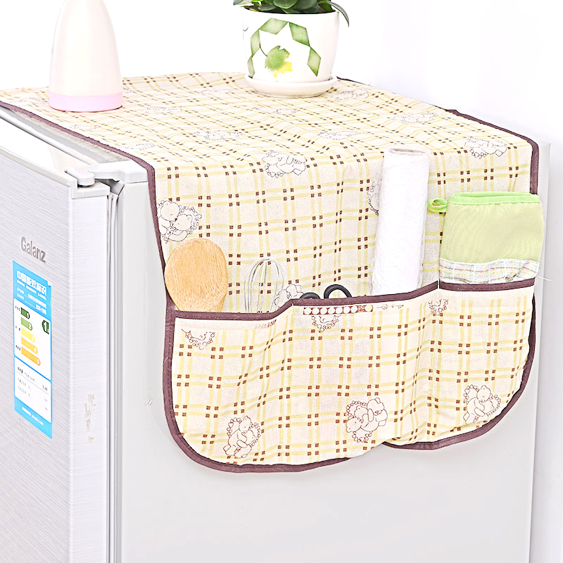 European style household Fabric art Cotton and hemp Refrigerator cover Hanging bag Storage bag head-cover or veil for the bride at a wedding dust cover Dust cloth Open the door availablein the Storage consolidation , Household appliances dust , Dust the refrigerator category - from Buy2taobao.com to provide professional Taobao agent buy service