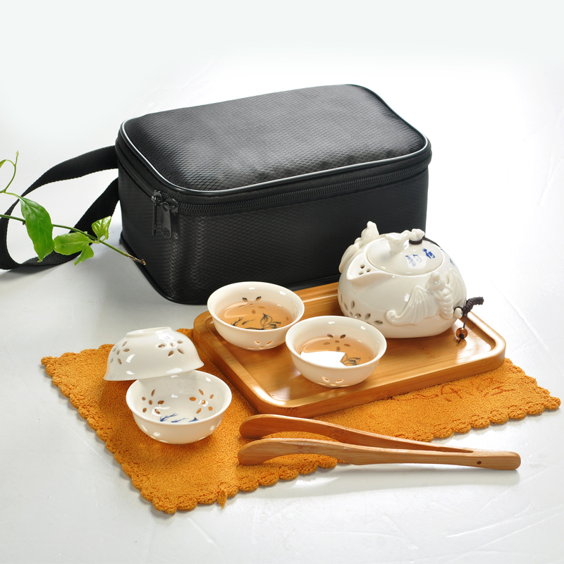 travel ceramics Kungfu Online Tea Set Outdoor Tourism Carrying Case Quik household teapot tea trayin the Tableware , Tea set , Kung Fu Tea category - from Buy2taobao.com to provide professional Taobao agent buy service
