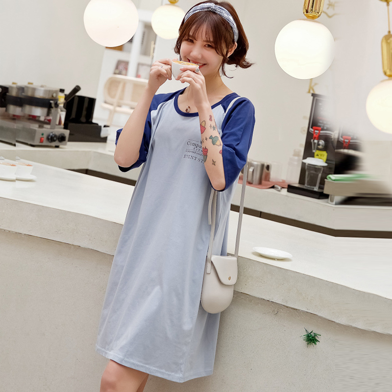 孕妇连衣裙夏韩版孕妇裙夏天裙子夏装孕妇装喂奶裙长款哺乳连衣裙|ruв категории Всё для беременных и кормящих, материнство, платье - от Buy2taobao.com для оказания профессиональной услуги покупки агента Taobao