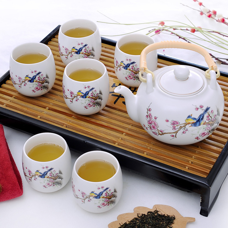 礼品盒 景德镇7头提梁壶茶具套装 亚光釉 家用茶壶 喜鹊图在类目 餐饮具, 茶具, 整套茶具中 - 来自Buy2taobao.com提供专业的淘宝代购服务
