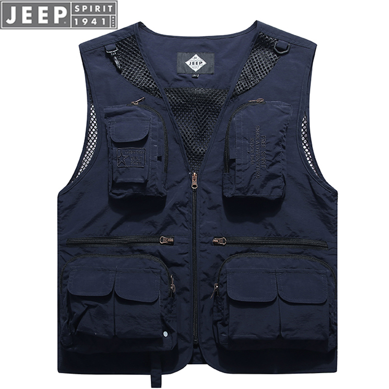 2019新品春夏季薄款男士JEEP钓鱼马甲户外大码宽松网眼透气背心男|ruв категории Мужская одежда, жилет/жилет - от Buy2taobao.com для оказания профессиональной услуги покупки агента Taobao