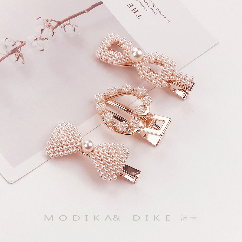 Japan and South Korea Sweet love Pearl Hairpin temperament bow Liuhaijia Korea Network Clamp Card issuance Headdressin the Accessories/Fashion Jewelry, Hair Accessories category - from Buy2taobao.com to provide professional Taobao agent buy service