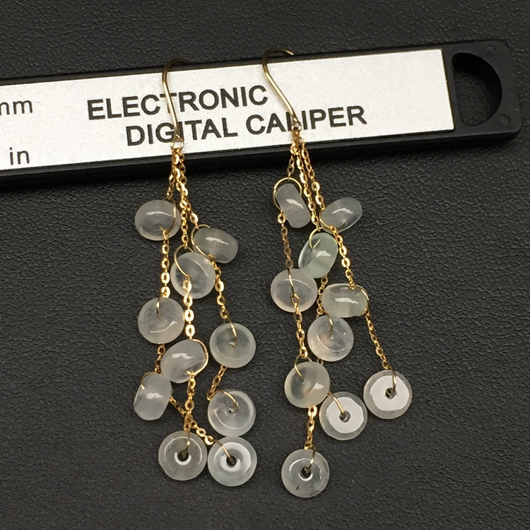 Stunning jewellery Myanmar natural Jade 18k gold Ice Ping An buckle Earrings Special Offer certificatein the Jewelry/Diamond/Jade/Gold , Jade (New) , Earring category - from Buy2taobao.com to provide professional Taobao agent buy service