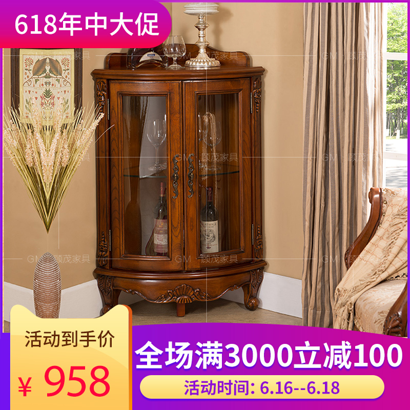 美式实木三角柜酒柜欧式墙角柜 转角柜 客厅小酒柜储物柜拐角边柜在类目 住宅家具, 柜类, 角柜中 - 来自Buy2taobao.com提供专业的淘宝代购服务