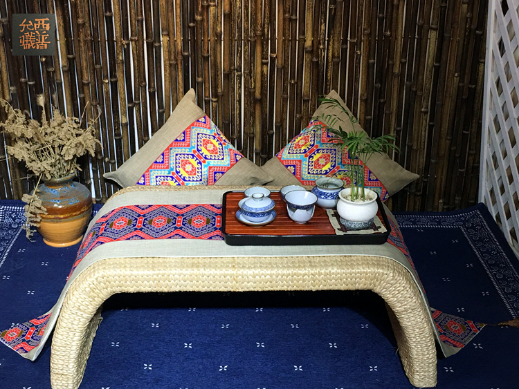 Ethnic style Tujia Xilankapu Tapestry Table flag Bed flag Shop towels Flax manual customized Sippin the Arts and crafts , Minority handicrafts , Tujia category - from Buy2taobao.com to provide professional Taobao agent buy service