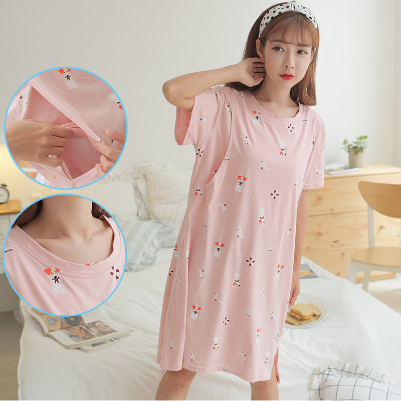 孕妇裙夏季纯棉产前睡裙加大加肥胖MM产后哺乳期月子服长款连衣裙|ruв категории Всё для беременных и кормящих, дом одежды/кормления./осень белье, домашнего юбка - от Buy2taobao.com для оказания профессиональной услуги покупки агента Taobao