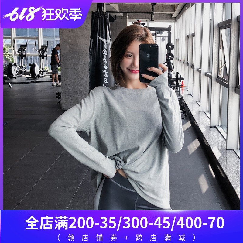 QTS宽松健身服女长袖速干运动卫衣秋季跑步T恤网红性感瑜伽服上衣|msdalam kategori sukan/pakaian kasual, sweater sukan/pullover - dari Buy2taobao.com untuk memberikan perkhidmatan ejen Taobao profesional membeli