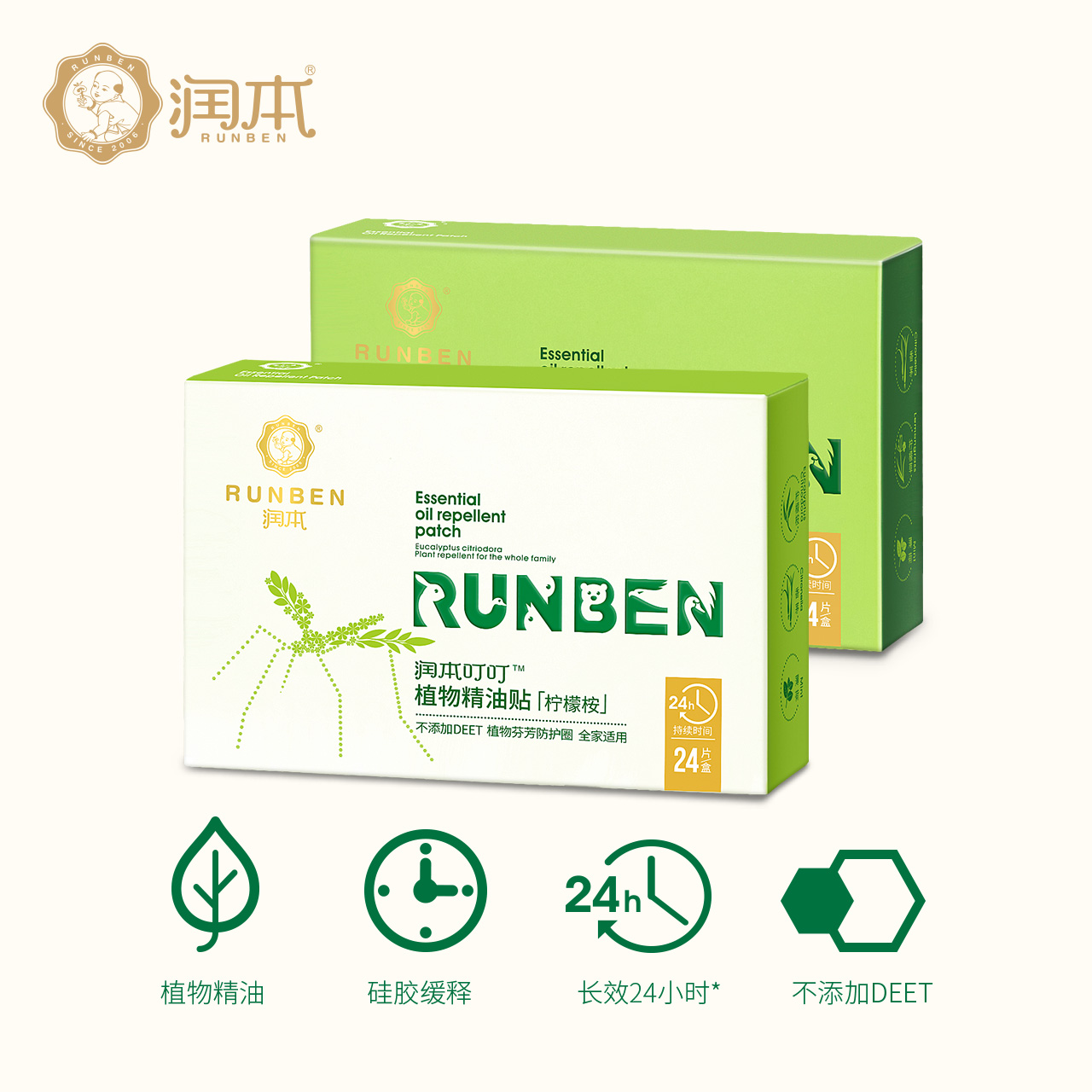 润本婴儿儿童户外植物精油贴防蚊贴卡通驱蚊虫香茅+柠檬桉共48片在类目 尿片/洗护/喂哺/推车床, 驱蚊退烧用品, 驱蚊贴中 - 来自Buy2taobao.com提供专业的淘宝代购服务