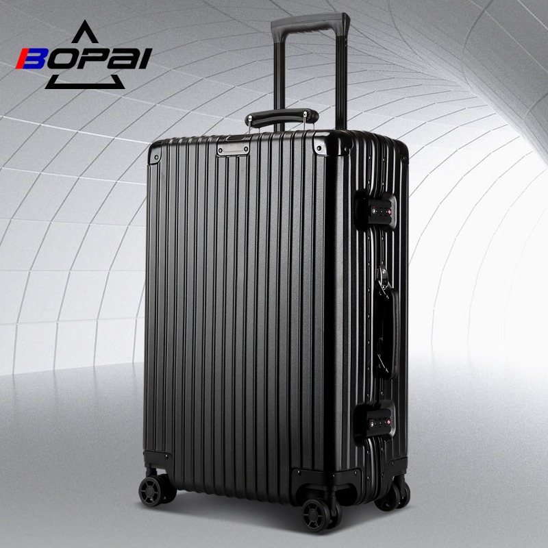 BOPAI Bo card Draw bar box boarding trunk Universal wheel suitcase 20/24 student Lockboxin the Leather/Lady bags/Men's bag, Suitcase category - from Buy2taobao.com to provide professional Taobao agent buy service