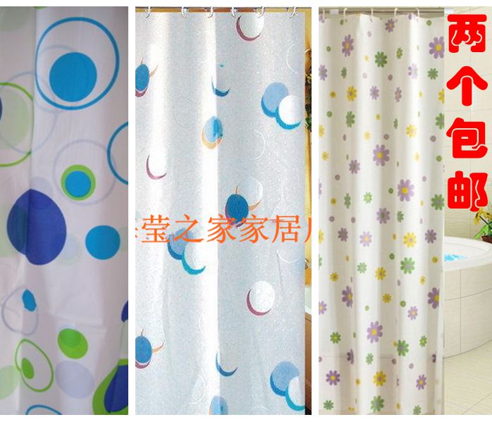 2个包邮 PEVA塑料浴帘防水印花卫生间浴帘布干湿 隔断帘洗澡挂帘在类目 家庭/个人清洁工具, 卫浴用具/卫浴配件, 浴帘中 - 来自Buy2taobao.com提供专业的淘宝代购服务