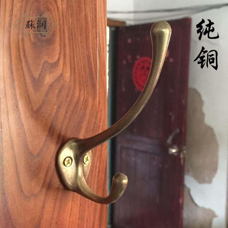 仿古纯铜衣帽挂钩 中式全铜双头古典衣钩|ruв категории награду материалов, туалетные принадлежности, санитарное оборудование/кулон, крюк/вешалка - от Buy2taobao.com для оказания профессиональной услуги покупки агента Taobao