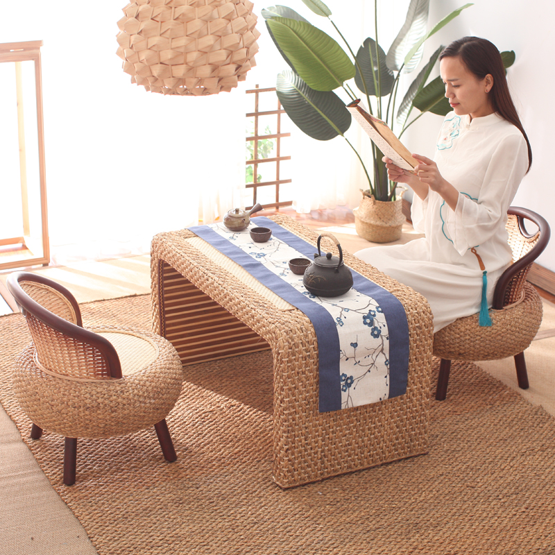 balcony Tatami tea table Windows and tables Rattan Tea tables and chairs combination household Folk custom Buddhist mood Japanese To table Kangzhuoin the Residential furniture , Categories , Tea table category - from Buy2taobao.com to provide professional Taobao agent buy service