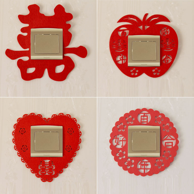 婚庆用品结婚布置 婚房装饰 无纺布开关贴创意个性时尚开关套|ruв категории фестиваль товаров/подарок, Другие фестивали товаров - от Buy2taobao.com для оказания профессиональной услуги покупки агента Taobao