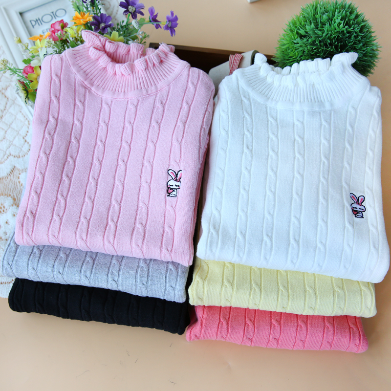 Girls sweater pure cotton Socket CUHK Knitted bottoming shirt children Crewneck sweater Cotton Versatile T3in the Children/Baby/Family fitted , Sweaters/Knitwear category - from Buy2taobao.com to provide professional Taobao agent buy service