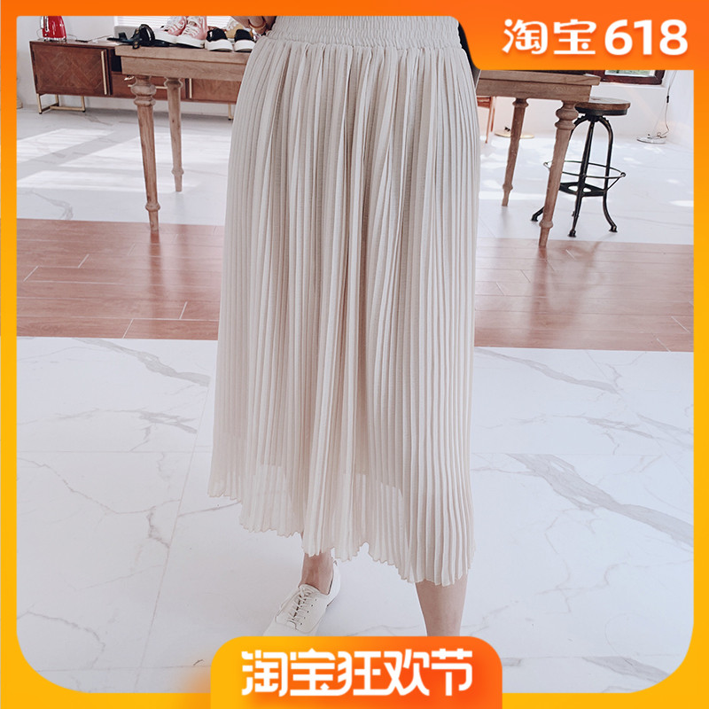 Hee hee woman Europe station 2019 Summer style 211 temperament Elastic Bouffancy Chiffon skirt longuettein the Women's clothing/Boutique , Skirts category - from Buy2taobao.com to provide professional Taobao agent buy service