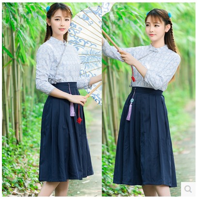 新款古装文艺复古校园学院风仪式典礼成人礼毕业季大合唱服装出租|msdalam kategori Butik wanita / wanita, pakaian/pakaian kebangsaan/peringkat pakaian, pakaian kebangsaan/pakaian - dari Buy2taobao.com untuk memberikan perkhidmatan ejen Taobao profesional membeli