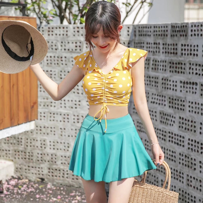 lady Fission Skirt Swimsuit the republic of korea Small fragrant Less wind College girl Skirt Two piece set Small chest Gather Swimming suitin the Sports/Yoga/Fitness/Fans supplies , Swim , Split swimsuit category - from Buy2taobao.com to provide professional Taobao agent buy service