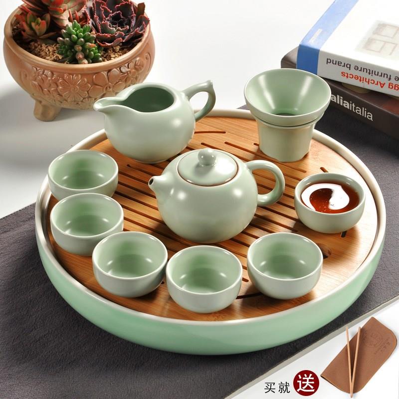 客厅户型圆茶盘茶艺桌泡茶个性泡茶器日式小茶道中式茶具套装|ruв категории посуда, чайный сервиз, чайный поднос - от Buy2taobao.com для оказания профессиональной услуги покупки агента Taobao
