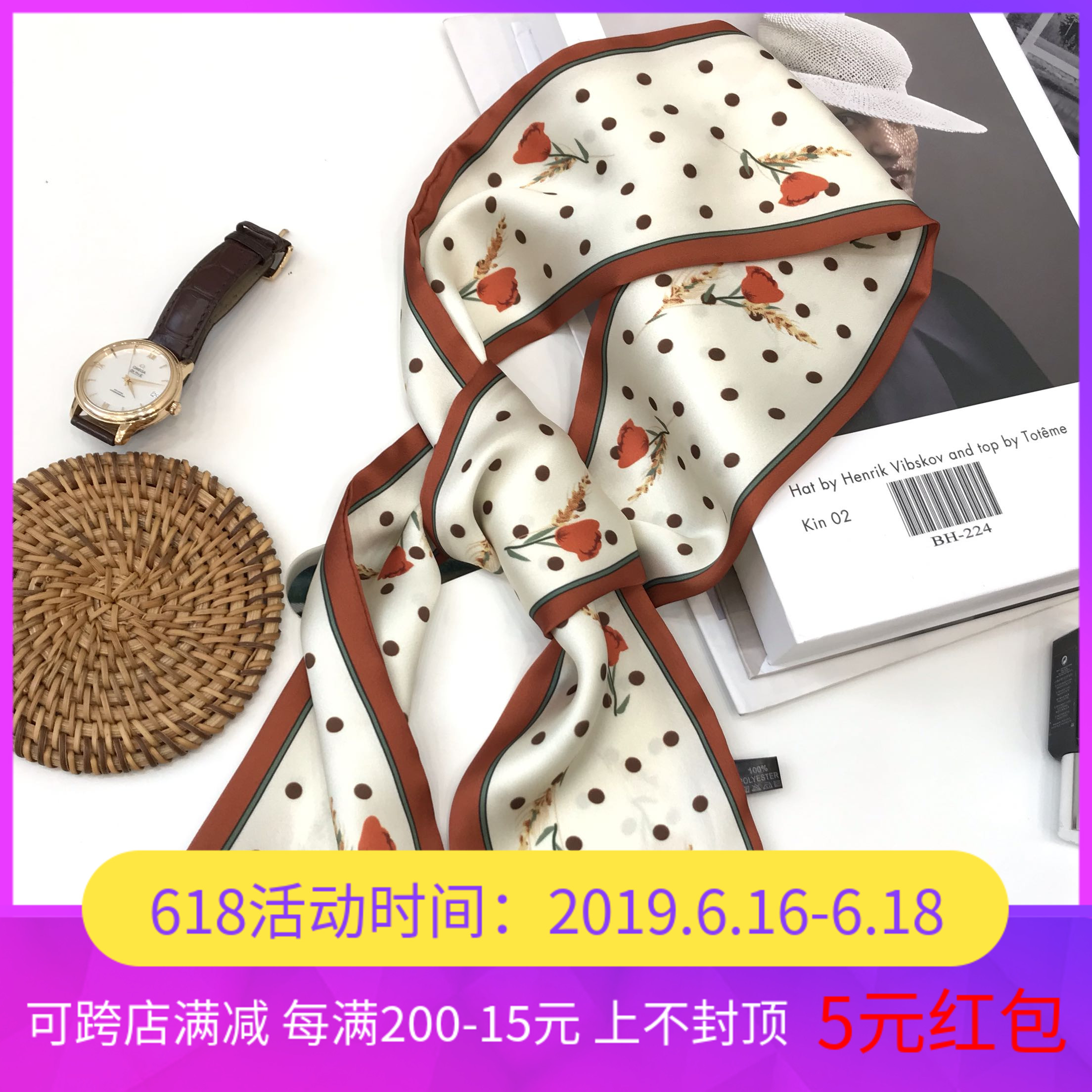 承包你整个春天的搭配!复古时髦温柔ins小女人气质!波点小丝巾|msdalam kategori beg sukan/pakej luar/Fitting, Muffler/Bib - dari Buy2taobao.com untuk memberikan perkhidmatan ejen Taobao profesional membeli