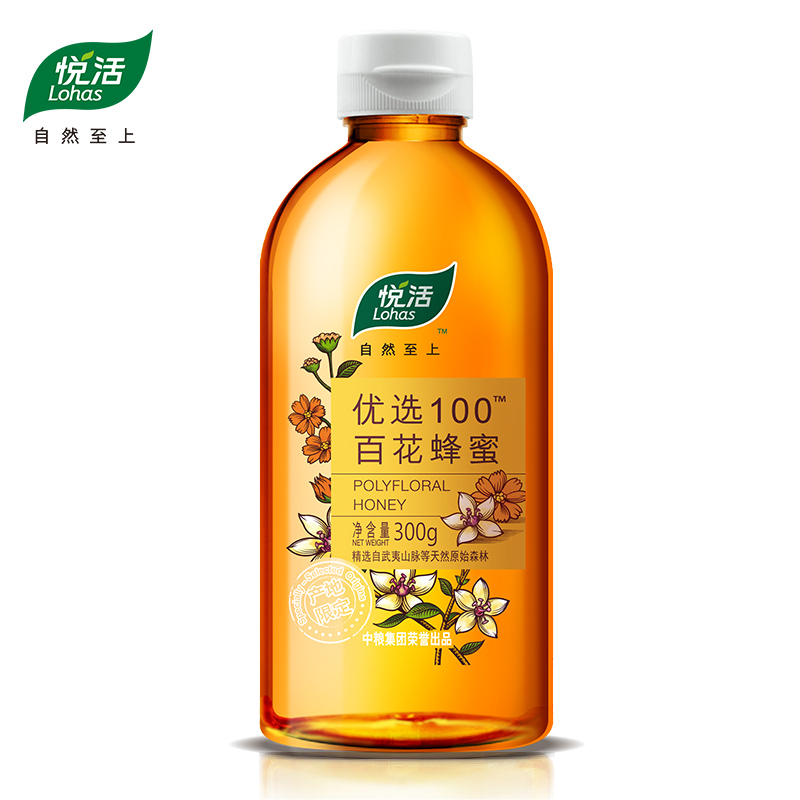 滿69包郵 中糧悅活優選100百花蜂蜜300g天然蜂蜜在類目 傳統滋補營養品, 蜂蜜中 - 來自Buy2taobao.com提供專業的淘寶代購服務