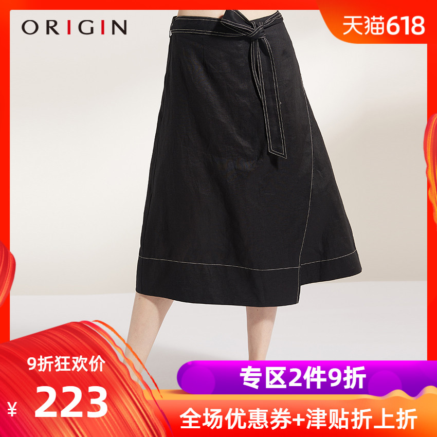 ORIGIN安瑞井女装2019春夏新款时尚不规则A字裙气质亚麻半身裙|ruв категории Женская одежда, юбка - от Buy2taobao.com для оказания профессиональной услуги покупки агента Taobao