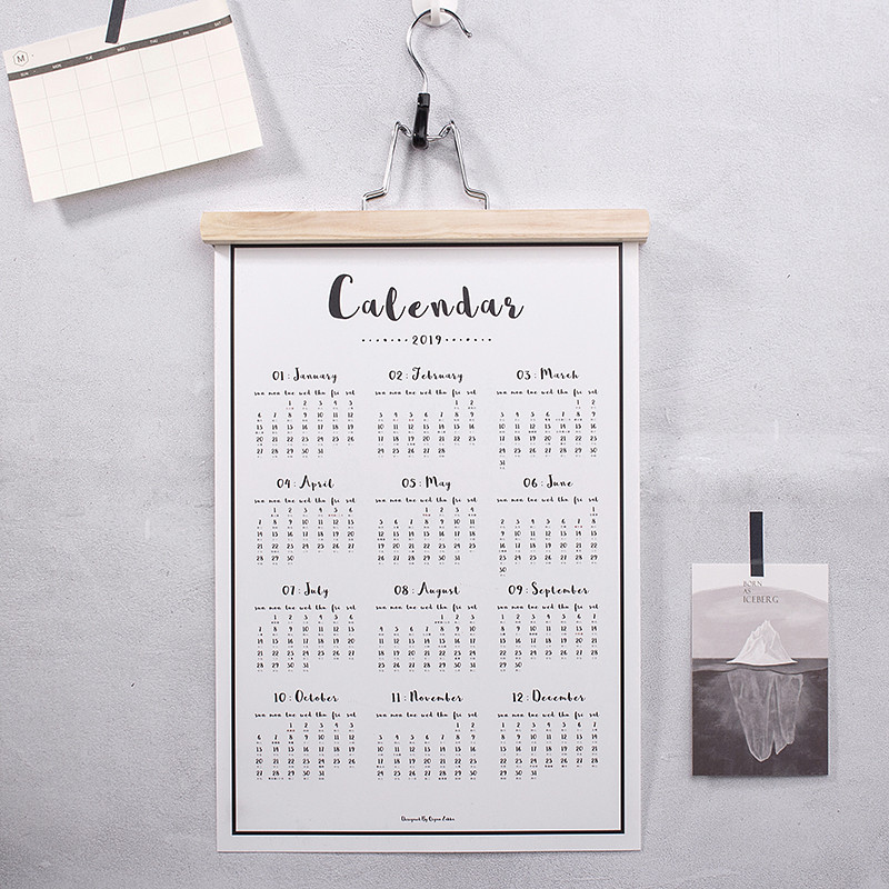 2019 Annual Calendar Single Page Leaflets wall calendar household Wall hanging Annual A paper household Simplicityin the Toy/Childs/Puzzle/Building block/Model , Baby Souvenirs/Personalized Products , Calendar category - from Buy2taobao.com to provide professional Taobao agent buy service