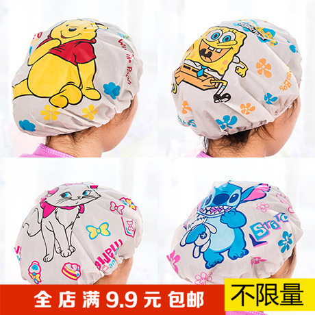 韩国超萌系可爱卡通洗澡浴帽 浴室防水加厚洗头帽 成人女士沐浴帽在类目 家庭/个人清洁工具, 个人洗护清洁用具, 浴帽中 - 来自Buy2taobao.com提供专业的淘宝代购服务