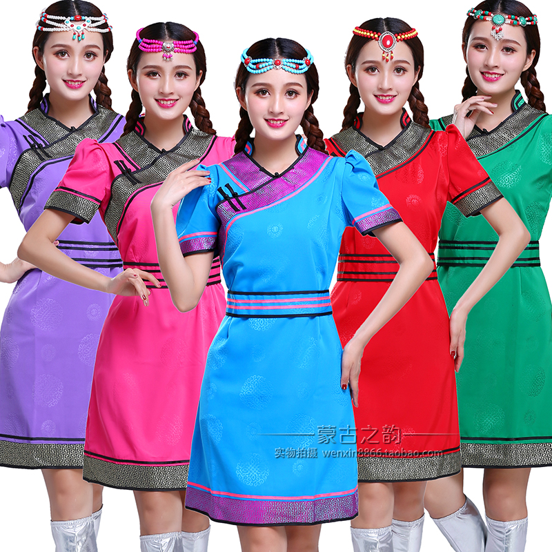 new pattern summer lady Short sleeved Mongolian gowns Mongolian daily life hotel Waiter coverallin the Women's clothing/Boutique , Costume/National costume/Stage costumes , National costume/Costumes category - from Buy2taobao.com to provide professional Taobao agent buy service