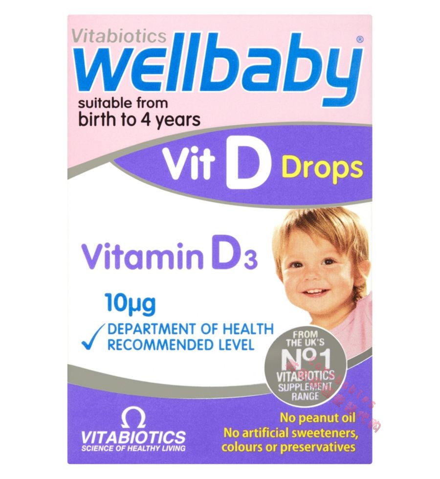 Genuine UK Wellbaby Agency purchase Vit D Drops Vitamin D supplement 30mlin the Diapers/Care/Feeding/Push lathe , Other baby supplies category - from Buy2taobao.com to provide professional Taobao agent buy service