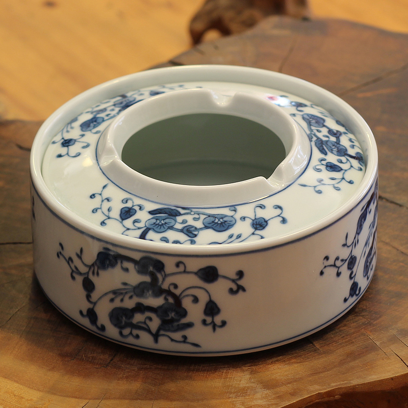 京德茶器 京德 貴和祥 煙灰缸 煙盅 青花靈芝草煙灰缸在類目 餐飲具, 茶具, 茶道/零配中 - 來自Buy2taobao.com提供專業的淘寶代購服務