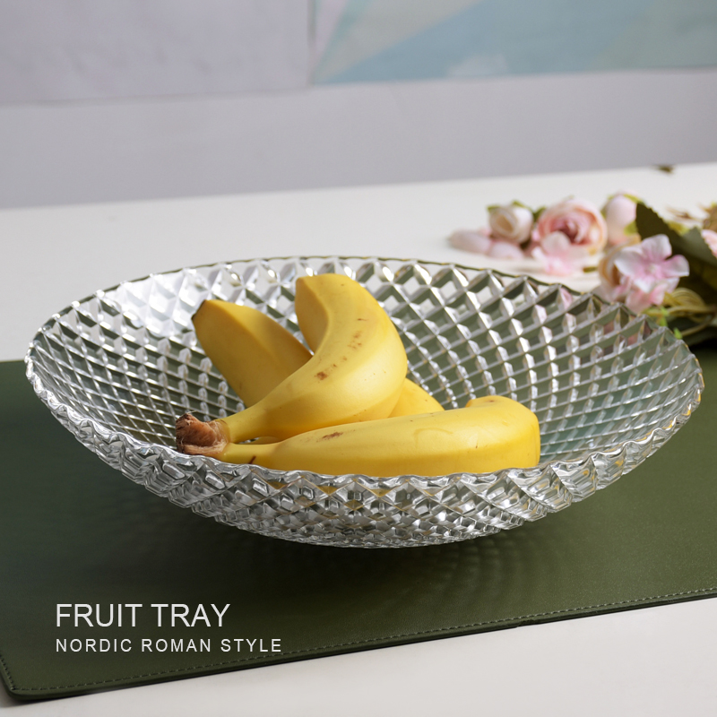 Rome style Lead-free Glass Fruit plate a living room originality Fruits Basket modern Simplicity household transparent Candy dishin the Tableware , Tableware , Fruit bowl/Fruit plate/Hamper category - from Buy2taobao.com to provide professional Taobao agent buy service