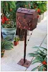 короб 欧式别墅信箱 田园室外信箱 铁艺信报箱户外落地邮筒邮箱