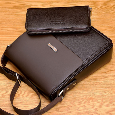 男士单肩包斜挎包男公文包商务休闲包包男包皮包背包皮包挎包挂包