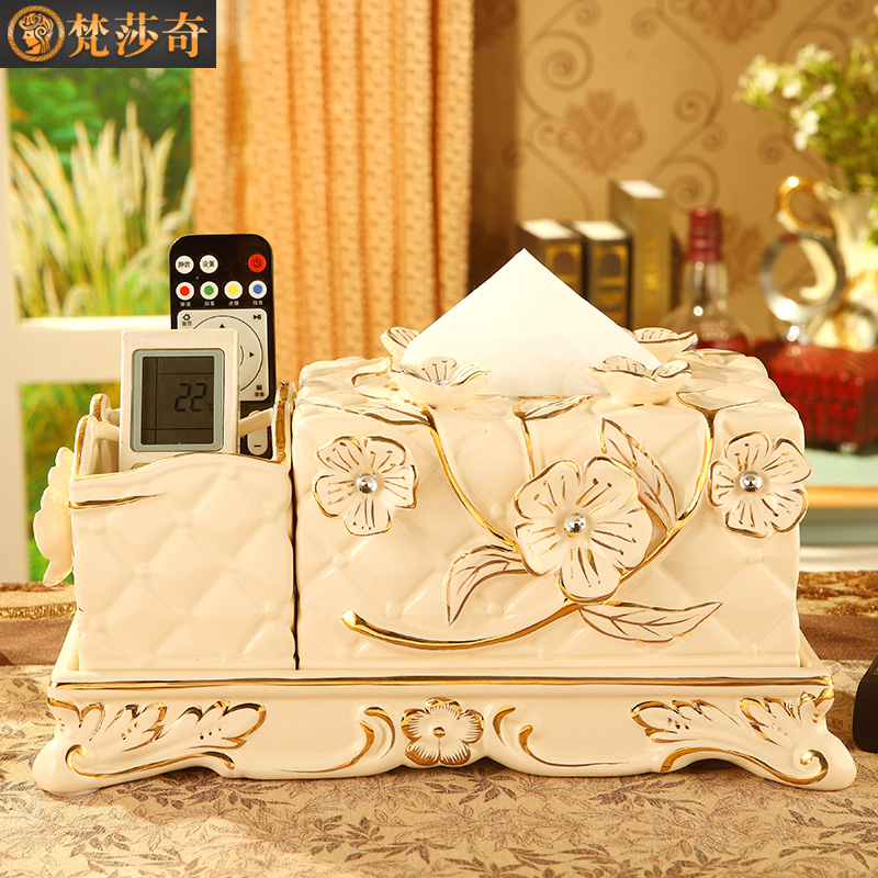 Vatican 莎奇 Luxurious a living room European style Tissue box multi-function ceramics Tissue box Remote control Storage desktop Decorationin the Home accessories , Decorative items , Decorative Tissue Box category - from Buy2taobao.com to provide professional Taobao agent buy service