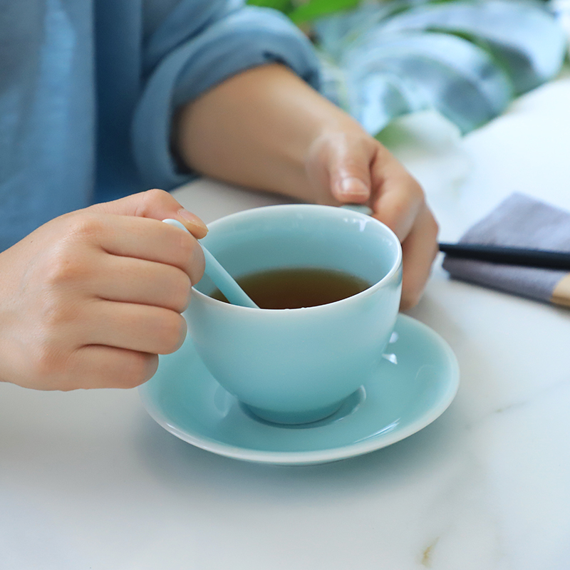 Longquan Celadon Mug classic Solid glass lovers teacup Tsp ceramics Water cup European style Milk Cupin the Tableware , Coffee , Mug category - from Buy2taobao.com to provide professional Taobao agent buy service