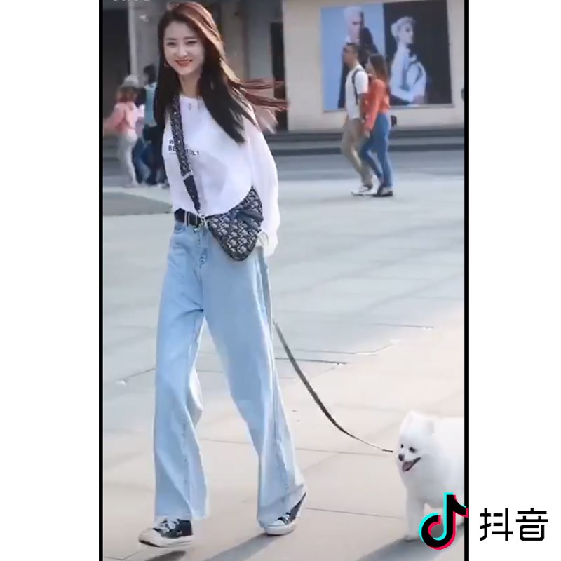街拍同款直筒浅色牛仔裤女2019新款高腰宽松显瘦阔腿裤百搭拖地裤|ruв категории открытый/альпинизм/в поход/Поездки товаров, открытый одежды, Другие открытый одежды - от Buy2taobao.com для оказания профессиональной услуги покупки агента Taobao