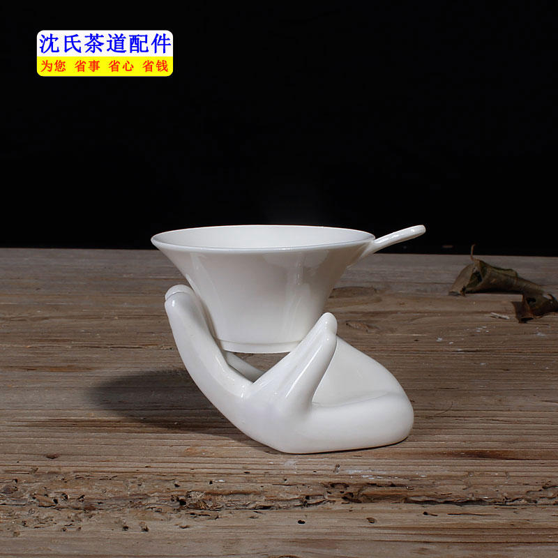 德化白瓷佛手茶虑陶瓷茶漏 不锈钢过滤网滤茶器 功夫茶具茶道配件在类目 餐饮具, 茶具, 茶滤中 - 来自Buy2taobao.com提供专业的淘宝代购服务