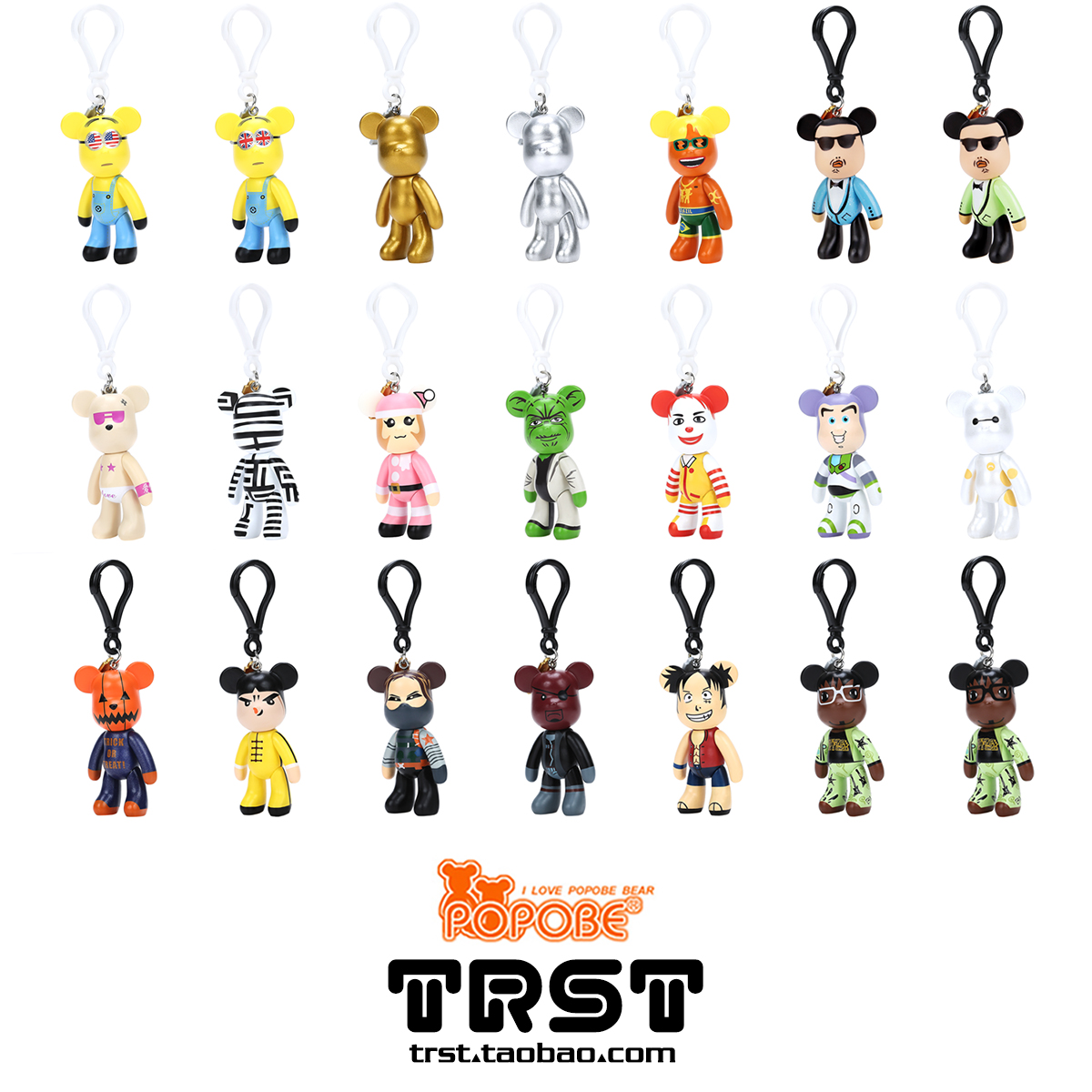 TRSTPOPOBE quality goods Gloomy 3 inch originality Bear Doll decorate Pendant Car key Group Fin the Festive supplies/Gift , Gift ideas , Keychain category - from Buy2taobao.com to provide professional Taobao agent buy service