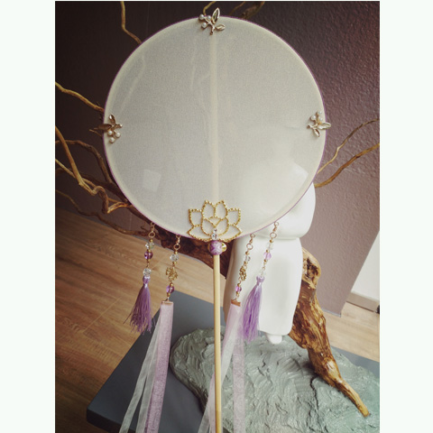 Hong Meng Long shank fan Material package finished product Hanfu Chinese style Photography dance Antiquity Round fanin the Home accessories , Craft fan category - from Buy2taobao.com to provide professional Taobao agent buy service