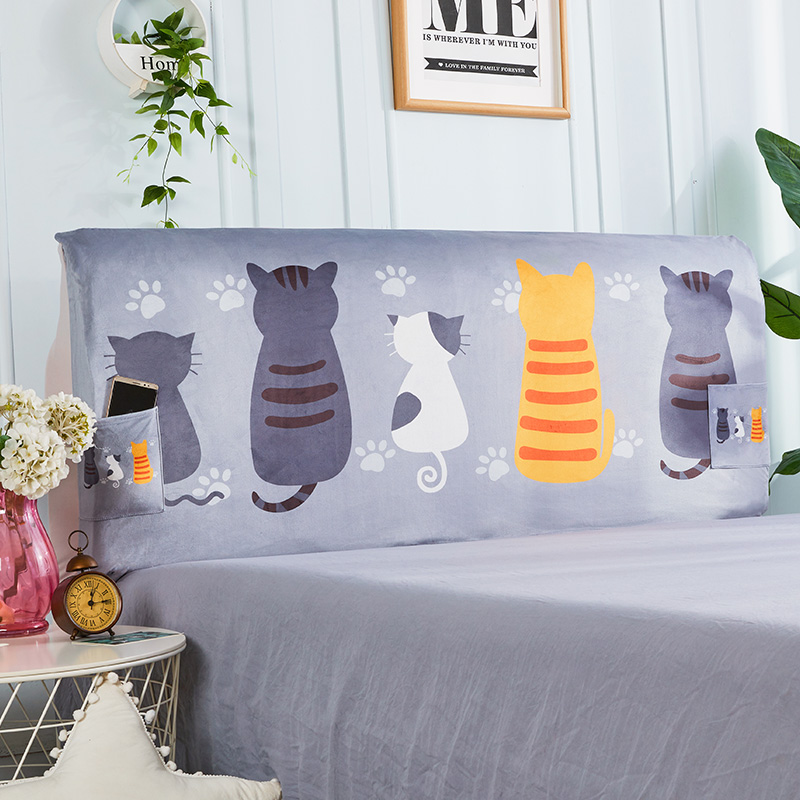 All inclusive Modern simplicity Bedside cover dustproof smart cover Fabric art Elastic force 1.8m1.5 Soft roll solid wood Backrest coverin the Decoration main material , Walls Soft Pack/Bed sets/Craft software package , Bed sets category - from Buy2taobao.com to provide professional Taobao agent buy service