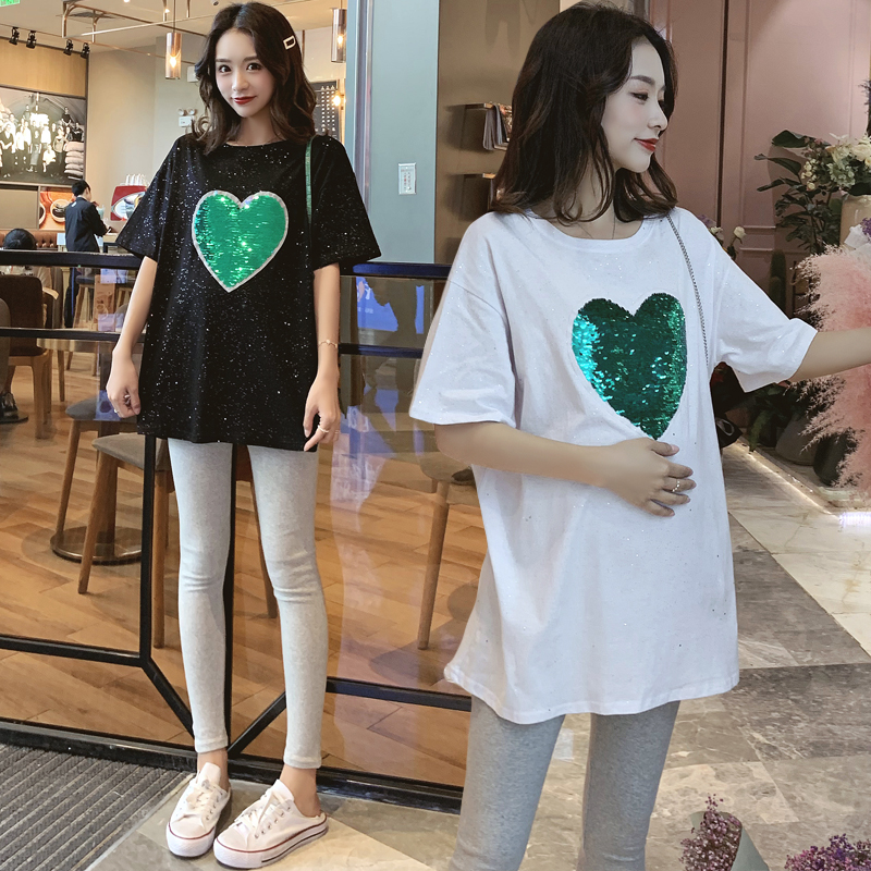 孕婦時尚套裝夏季2019新款外出純棉孕婦t恤上衣夏休閑兩件套夏天在類目 孕婦裝/孕產婦用品/營養, 孕婦裝, 套裝中 - 來自Buy2taobao.com提供專業的淘寶代購服務