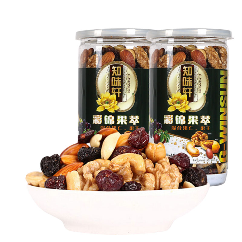 知味轩彩锦果萃400g*2混合果仁干果组合每日坚果儿童孕妇零食包邮|ruв категории закуски/орехи/специальность, ореховый/орехи/жареные семечки, смешанный орех - от Buy2taobao.com для оказания профессиональной услуги покупки агента Taobao