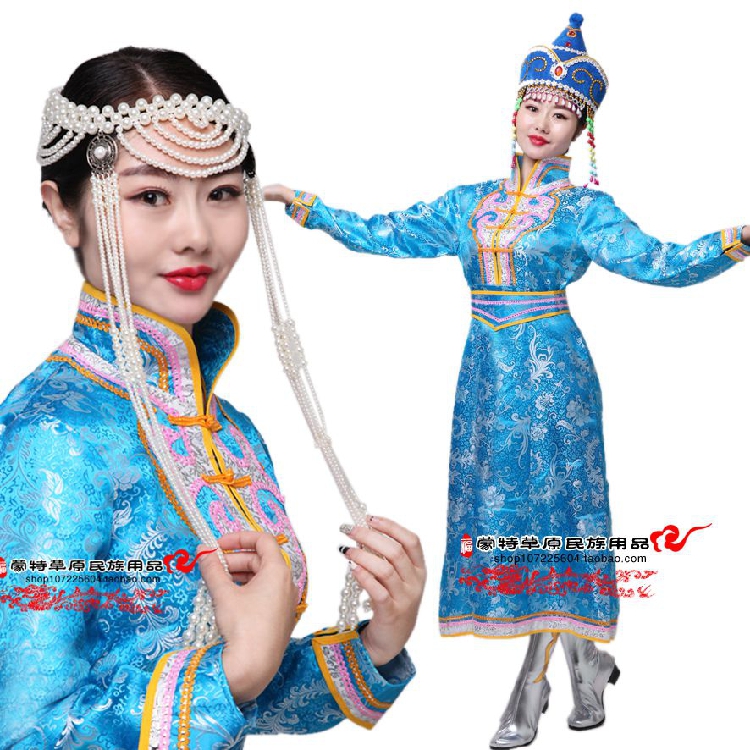 女士蒙古袍 蒙古族礼仪舞蹈演出服装民族服装女蒙古婚礼礼服包邮|msdalam kategori Butik wanita / wanita, pakaian/pakaian kebangsaan/peringkat pakaian, pakaian kebangsaan/pakaian - dari Buy2taobao.com untuk memberikan perkhidmatan ejen Taobao profesional membeli