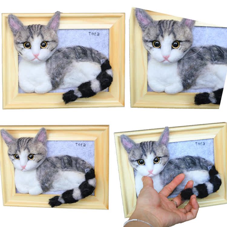 仿真模型照片定制宠物猫咪相框羊毛毡摆件戳戳乐成品创意生日礼物在类目 家居饰品, 相框/画框中 - 来自Buy2taobao.com提供专业的淘宝代购服务