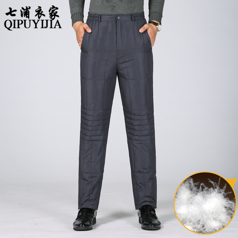 Middle-aged and elderly people Down pants Men's trousers new pattern Internal bile Paige thickening Warm pants Add fertilizer Easy Domestic and foreign Down pantsin the Men's clothing, Down pants category - from Buy2taobao.com to provide professional Taobao agent buy service