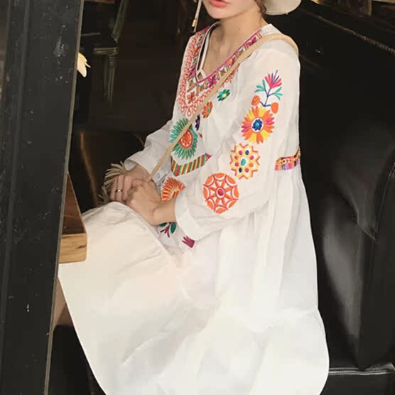 孕妇装夏季连衣裙欧洲站重工刺绣孕妇装2019新款宽松大码孕妇裙子|ruв категории Всё для беременных и кормящих, материнство, платье - от Buy2taobao.com для оказания профессиональной услуги покупки агента Taobao